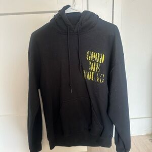 Black and Yellow Graphic Sweatshirt Hoodie